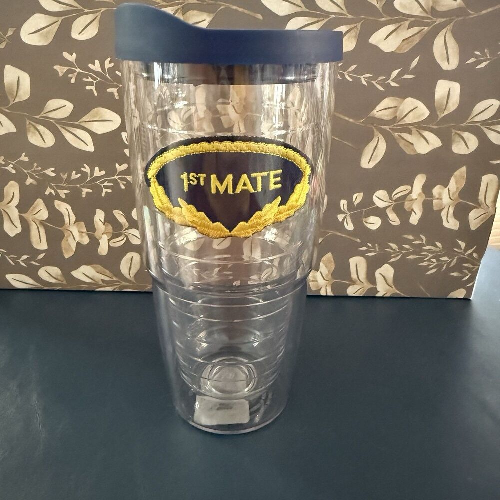 Tervis Insulated Travel Tumbler 24oz With Lid 1st First Mate Beach Boat NEW